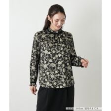 ボタニカル柄フリルブラウス【ROCHAS Premiere】