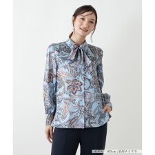 ペイズリーボウタイブラウス【ROCHAS Premiere】