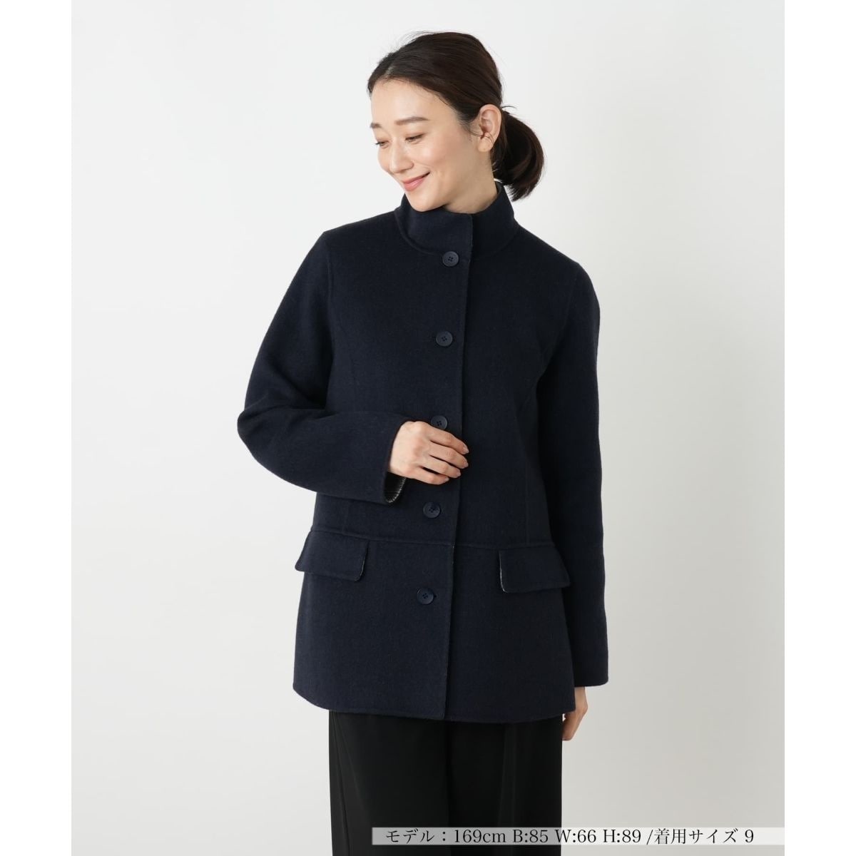 美品▲レリアン Leilian//ウール ノーカラージャケット▲グレー 銀ボタン 美品△レリアン Leilian//ウール ノーカラージャケット△グレー 銀