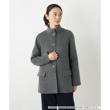 カシミヤスタンドカラーショートコート