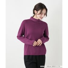 ラインストーンハイネックカットソー