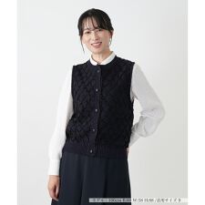 格子柄ニットベスト【ROCHAS Premiere】