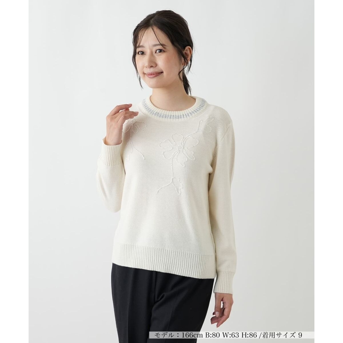 フラワーモチーフニット【CORSINI & PROTI】 | レリアン(Leilian