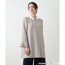 ラウンドカラーチュニックブラウス