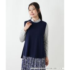 サイドスリットニットベスト【Leilian WHITE LABEL】
