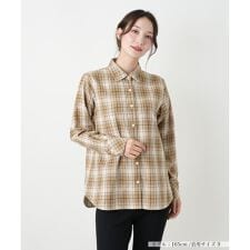 レリアン(Leilian)のリバーシブルチェックブラウス