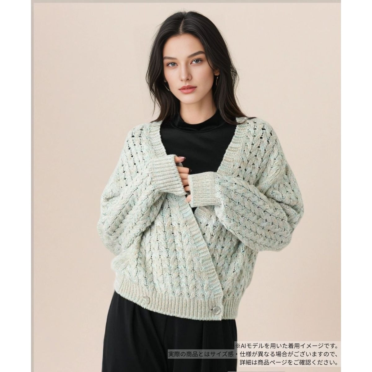 Leilian / レリアン フラワー刺繍Vネックニット フラワー刺繍Vネックニット | レリアン プラスハウス(Leilian PLUS