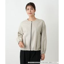 ノーカラーブルゾン