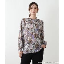 花柄プリントブラウス【ROCHAS Premiere】【ERICA】