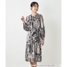 レリアン(Leilian)のプリントフレアワンピース【ROCHAS Premiere】【RATTI】
