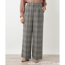 グレンチェックワイドパンツ