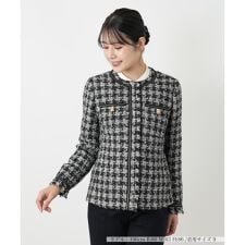 ブレードトリムノーカラージャケット【ROCHAS Premiere】