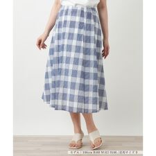 ブロックチェックスカート