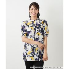 プリントタックブラウス【Leilian WHITE LABEL】