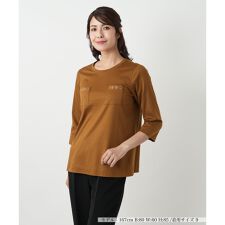 刺繍七分袖カットソー