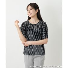 ドット柄クルーネックカットソー