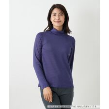 ボーダーハイネックカットソー