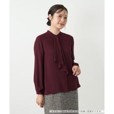 ボウタイ風ブラウス【セレモニー】【Leilian WHITE LABEL】