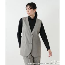 Vネックベスト【Leilian WHITE LABEL】