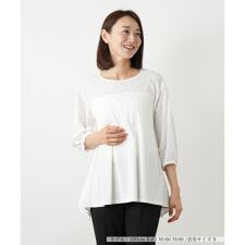 レース切替カットソー【Leilian WHITE LABEL】