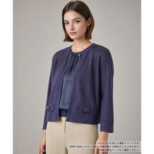 ラメニットカーディガン