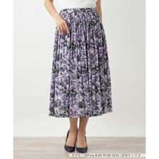 花柄プリーツスカート