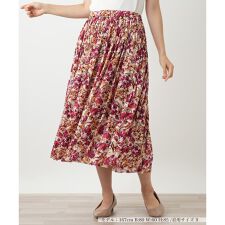 花柄プリーツスカート