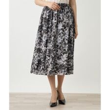プリントフレアスカート【Leilian WHITE LABEL】