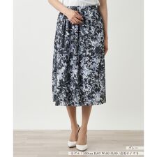 プリントフレアスカート【Leilian WHITE LABEL】