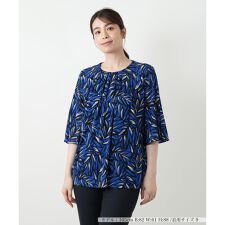 プリントタックブラウス【Leilian WHITE LABEL】