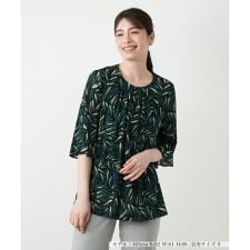 プリントタックブラウス【Leilian WHITE LABEL】