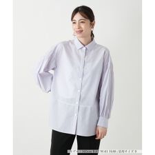 ストライプ切替ブラウス【MUSE BY ROCHAS Premiere】