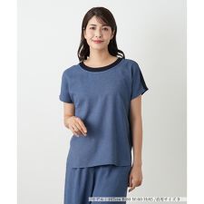 異素材切替カットソー