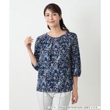 プリントフレアブラウス【Leilian WHITE LABEL】