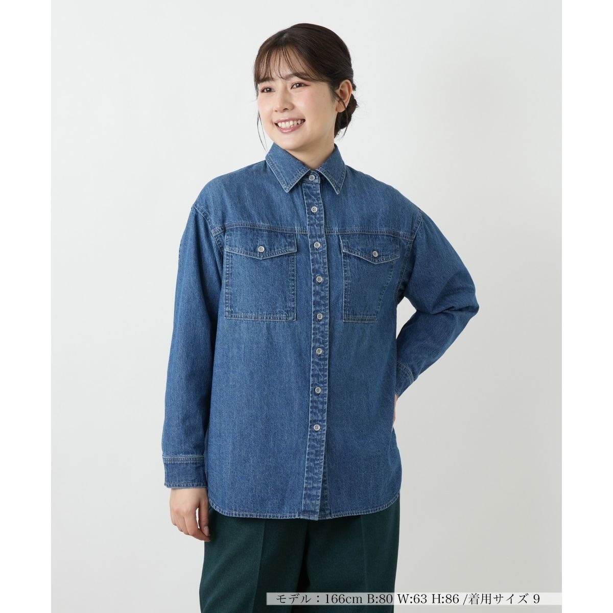 Leilian レリアン ライトアウター 15＋ 軽量 ドット ネイビー Leilian