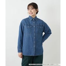 洗えるデニムブラウス【25年9月カタログ】