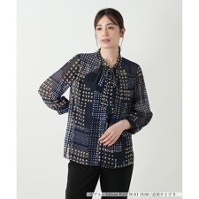 ボウタイドットブラウス【ROCHAS Premiere】