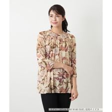 花柄フレアブラウス【Leilian WHITE LABEL】