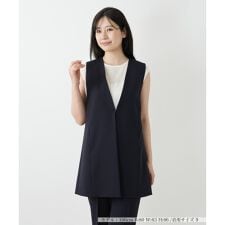 Vネックロングベスト