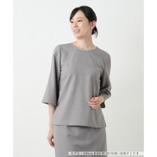 レリアン(Leilian)の七分袖スリットブラウス