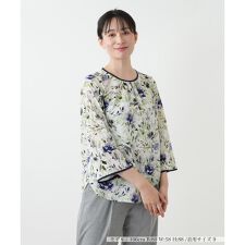 花柄プリントブラウス【Leilian WHITE LABEL】