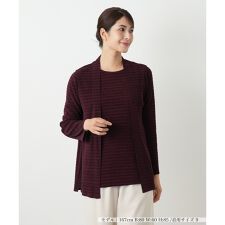 ボーダー羽織ブラウス【Leilian WHITE LABEL】