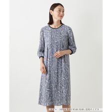 プリーツプリントワンピース【Leilian WHITE LABEL】