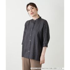 ストライプバンドカラーブラウス【ROCHAS Premiere】