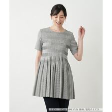 ギャザー切替フレアブラウス【Leilian WHITE LABEL】