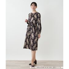 ペイズリーフレアワンピース【ROCHAS Premiere】