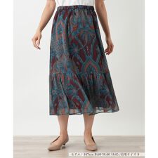 ペイズリー柄ティアードスカート