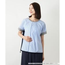 ストライプ切替カットソー【MUSE BY ROCHAS Premiere】