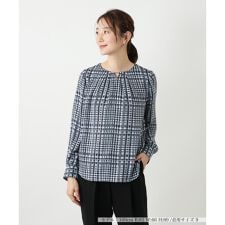レリアン(Leilian)のグレンチェックブラウス