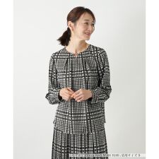 レリアン(Leilian)のグレンチェックブラウス